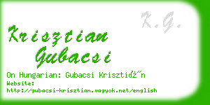 krisztian gubacsi business card